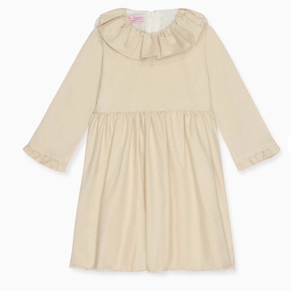 Gold Otillie Girl Dress - la coqueta